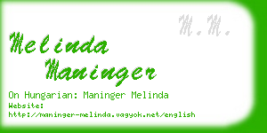 melinda maninger business card